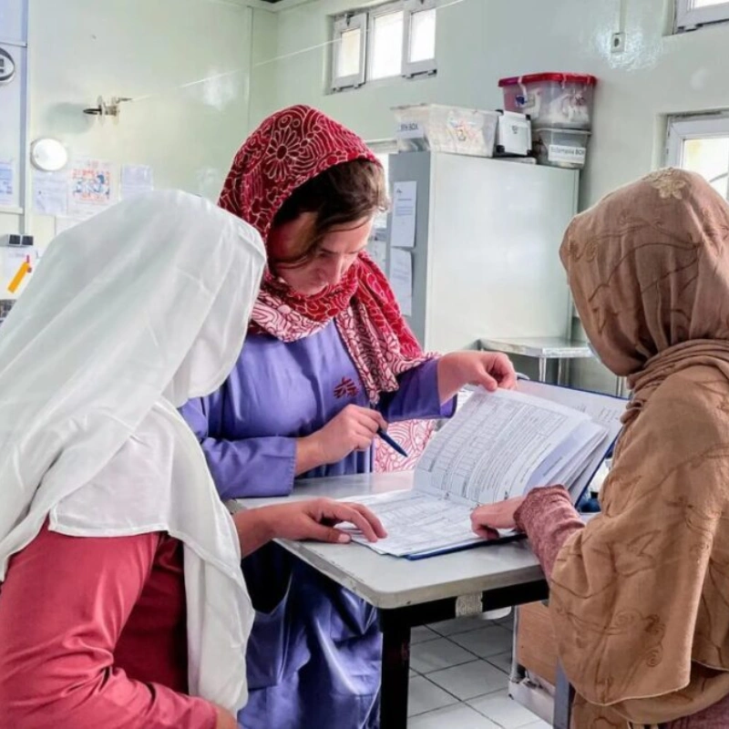 Health clinic in action