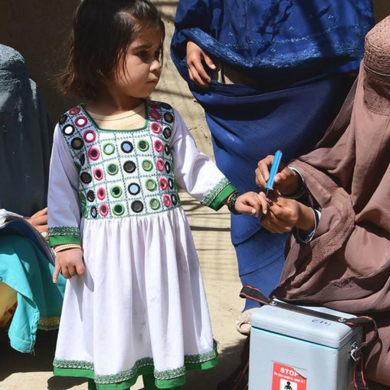 Doctor checking child